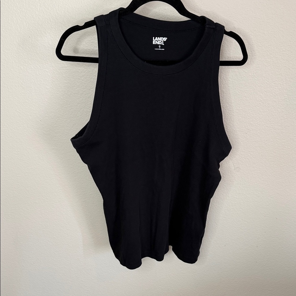 Lands' End Women's Classic Black Tank Top
